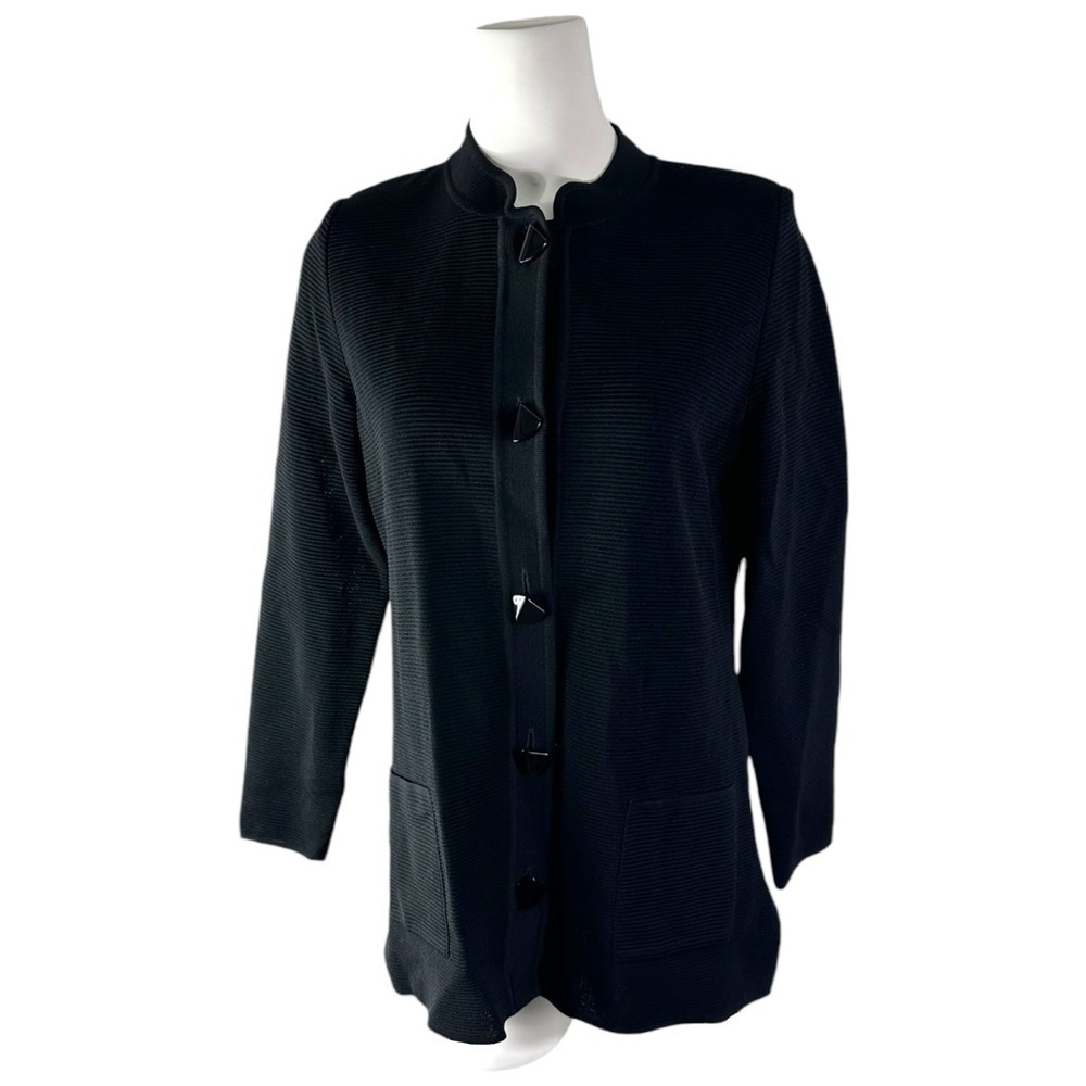 Misook black Button Cardigan Sweater Size Medium small